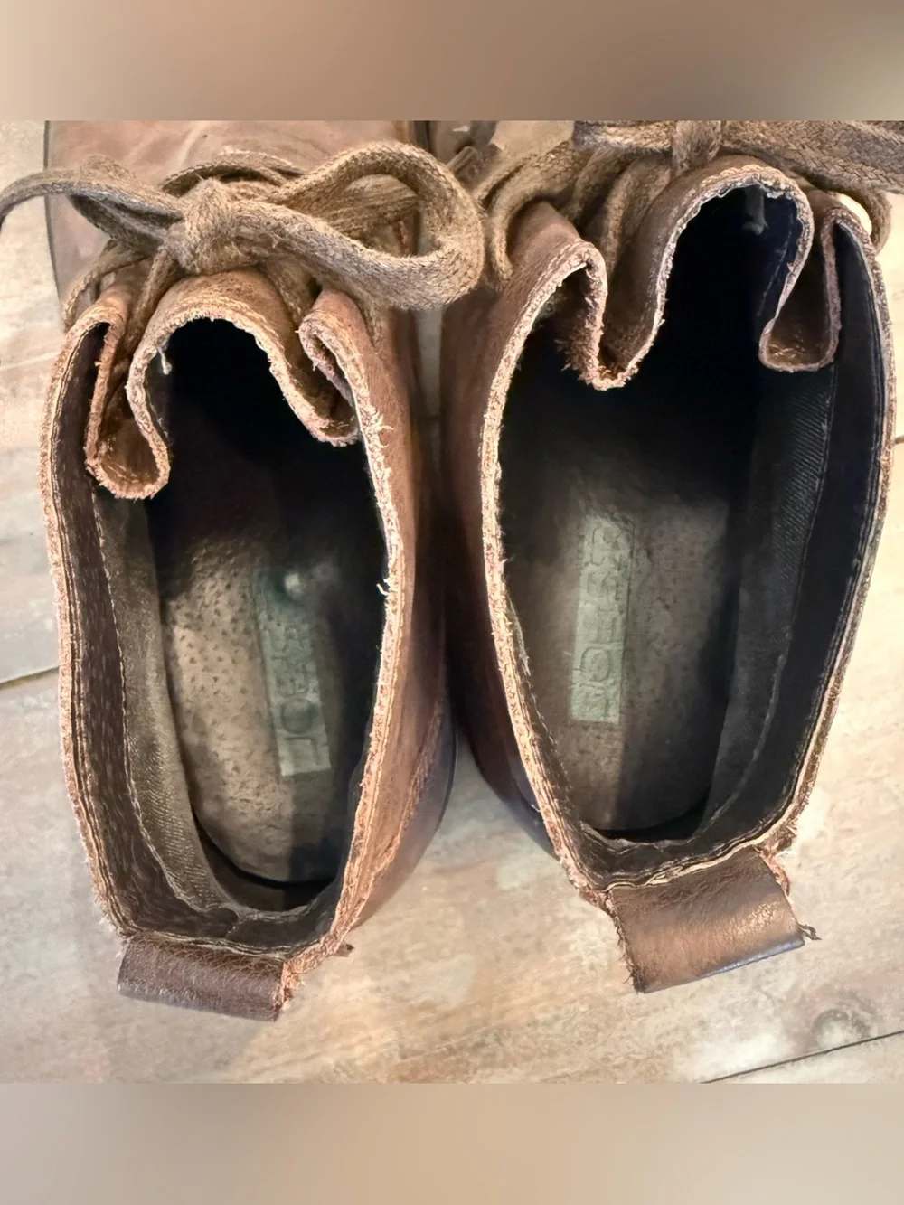 Joe's Jeans Men's Distressed Brown Leather high-top boots Sz 11 Preowned